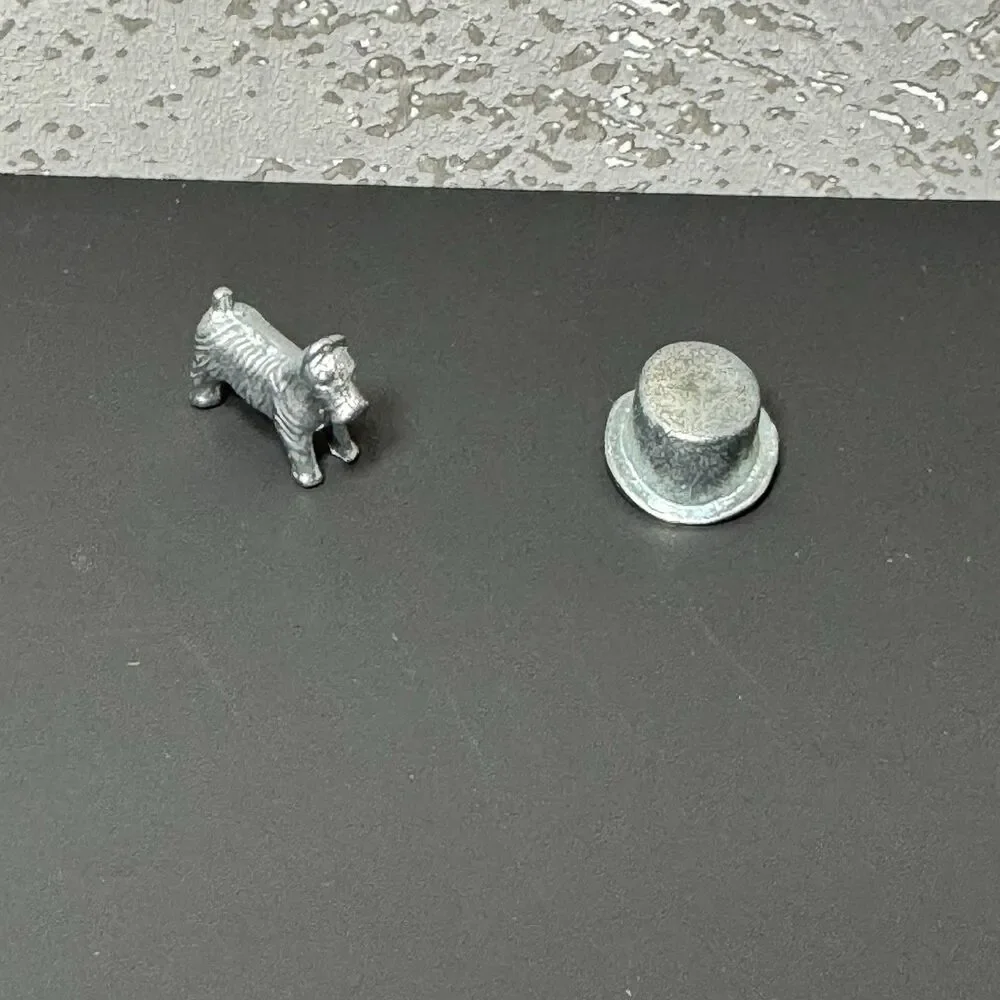 2008 Monopoly Replacement Metal Tokens Complete Set of 8 Original Hasbro Pieces